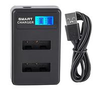Caricatore Portatile LCD a Doppio Slot per Batteria NP-BX1, Ricarica USB, Display LCD, Doppia Porta, Leggero, Portatile, Caricatore da Viaggio Esterno