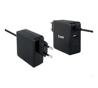 Caricatore portatile USB-C con tecnologia PD3.0 da 90 W di colore nero, ideale per la ricarica rapida ed efficiente dei dispositivi compatibili. Il suo design compatto lo rende perfetto per i viaggi.