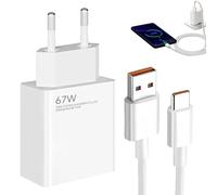 Caricatore pour Xiaomi 67W, Caricabatterie Rapido 67W con Cavo Ricarica Rapida USB C 6a 1.5m, Turbo Caricabatterie USB Veloce per Xiaomi Redmi 13T 13 12S Ultra 13 Lite 12X 11T, Note 13Pro12Pro 11Pro