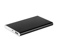 Caricatore Power Bank personalizzato nero metallizzato | Logo e testo inciso al laser | Powerbank Pack batteria portatile di tipo C | Prodotti mobili promozionali