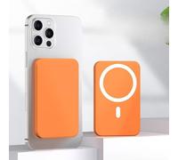 Caricatore Power Bank Wireless Magnetico 3000/5000/10000mAh per telefono Serie 8-15 | 7 Colori | Ricarica Magnetica Universale | Ricarica Rapida Cablata + Wireless | Sottile e Portatile (arancia