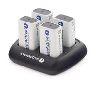 Caricatore Professionale Everactive Nc-109 Smart Nero Ac100-240V 9V Blocco NUOVO