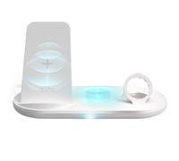 Caricatore QI Wireless 3 in 1, supporto per smartphone, auricolari, Apple Watch