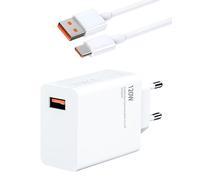 Caricatore Rapido 120W USB-C con Cavo 1M per Xiaomi, Redmi e POCO, Alimentatore Turbo Charge Universale per Xiaomi 14 Ultra, 13T Pro, 12T, 11T Pro, Redmi Note 13/12/11S, Mi 11 Ultra, POCO X6, F6