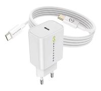 Caricatore Rapido 20W Mayaxess Bianco con Cavo USB-C 1m