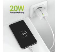 Caricatore Rapido 20W Mayaxess con Cavo USB-C 1m, Bianco