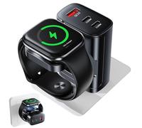 Caricatore rapido 4 in 1 per Apple Watch, 40 W, USB C, iPhone PD, per Apple Watch 10/9/8/7/6/Ultra/SE, USB-C Fast Charger per iPhone 17/16/15 Pro Max, iPad, Airpods stazione di ricarica (nero)
