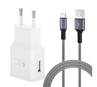 Caricatore Rapido Adattivo e cavo in Nylon USB Tipo C da 2 m Adattatore Fast