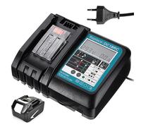 Caricatore rapido DC18RC, caricatore rapido da 18 V, compatibile con batteria da 14,4 Volt e batteria da 18 Volt, caricatore universale da 18 V con display LCD (con display LCD)