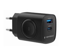 Caricatore rapido Gembird TA-UC-PDQCW20-01-BK 2 porte 20W USB-C USB-A Interno Nero
