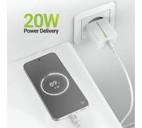 Caricatore Rapido Mayaxess 20W Bianco con Cavo USB-C