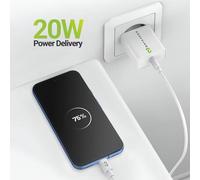 Caricatore Rapido Mayaxess SEK-VIRT-PX8A 20W con Cavo USB-C 1m Bianco