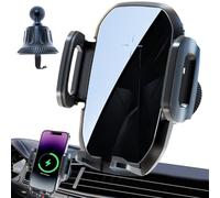 Caricatore rapido per auto, 15 W, sensore automatico, supporto per telefono, presa sicura, cuscinetto di ricarica Qi | Supporto a prova di vibrazione per il 15/14/13, Galaxy S23/S22 in camion, SUV e