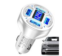 Caricatore rapido per auto, 4 in 1, con display digitale LED, 4 porte USB, 3,1 A, caricatore per accendini auto, SUV, tablet