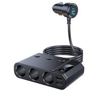 Caricatore rapido per auto, adattatore per porta di ricarica ad alta velocità, inverter di alimentazione automatico con conversione efficiente 'energia, ideale per laptop, tablet e esigenze di