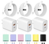 Caricatore rapido per iPhone, 3 m, con blocco di ricarica rapida tipo C, blocco di ricarica rapida da 20 W, con cavo USB C, compatibile con iPhone 17/17 Air/17 Pro/17 Pro Max/16/16 Pro Max/15/15 Pro