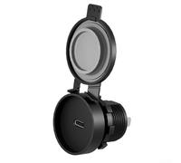 Caricatore rapido per veicoli con doppia porta USB A e porte, ricarica rapida PD e QC, realizzato in ABS ignifugo, adatto per moto, auto, ATV (singolo Type-C PD)