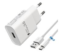 Caricatore rapido super 3.0 per Samsung Cavo di ricarica Huawei P30 Pro, P30 Lite, P20 Lite, P20, Xiaomi Google HTC LG Oppo Meiuzu ZTE Oneplus Nokia Sony ecc. con cavo di tipo C da 2 m