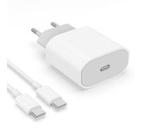 Caricatore Rapido USB C 20W con Cavo USBC a USB C 1m Certificato MFi for iPhone 17/17 Pro/17 Max/16/16e/15/Air, iPad Pro/Air, USBC Caricabatterie Spina Alimentatore Presa Carica Adattatore Muro