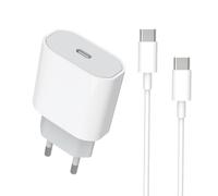 Caricatore Rapido USB C 20W Per iPhone 17/17 Pro/17 Pro Max/16/15/Air, Certificato MFi Caricabatterie e Type C to C Cavo di Ricarica 1M Per iPad Pro/Air, USBC Spina Presa Carica Adattatore Muro