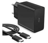 Caricatore Rapido USB C 60 W per Galaxy S26 Ultra A56 A36 A17 A26 A16 A35 5G Z Flip7 FE Fold7 Tab S10, per iPhone 17e Air Pixel, Caricatore Ultra-Rapido USB Type C con Cavo USB C 5A 1m, Nero