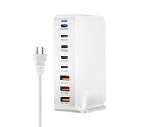 Caricatore Rapido USB C, Caricatore USB C 268 W, Alimentazione USB C, Caricatore USB C per Viaggio, Ufficio Domestico, Alimentazione USB C, Stazione di Ricarica Porta PD 8 Porte