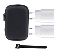 Caricatore rapido USB C da 25 W + Bolsa de cable per Apple iPhone 17 16 15 14 13 12 E Pro MAX, iPad Pro Air 12.9-inch 13″ 11″, Galaxy Tab A11 A11+ A9 A9+ S11 Lite S10 FE+, A57 A17 A16 2 confezioni