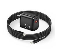 Caricatore Rapido USB C da 30 W per DJI Mini 2 SE, 4 Pro, 3 Pro, Air 2S, Avata 2, Mavic Drones - Dual Port USB + Type C Caricabatterie da Parete Con Cavo di Ricarica C a C per Accessori DJI