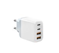 Caricatore Rapido USB C Plug, Adattatore di Caricabatterie USB C a 4 Porte Da 20 W per iPhone 16 15 14 13 12 11 Pro Max SE XS XR 8 Plus SE, iPad, Samsung Galaxy (Bianco-1)