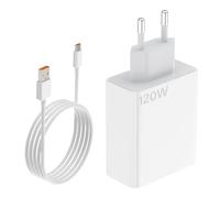 Caricatore rapido USB da 120 W per Xiaomi 14T/13T/11T Pro, 13 Ultra, 12T, Redmi Note 13/12 Pro+ 5G, Black Shark, Poco F4 - Alimentatore Turbo con cavo USB-C da 1 m, compatibile con HyperCharge