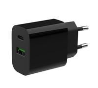 Gembird Caricabatterie USB Type-A, USB Type-C FAST CHARGER 20W Black TA UC