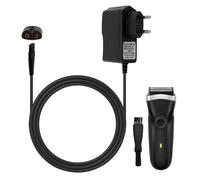 Caricatore Rasoio Braun 12V0.4A - Adattatore di Alimentazione per Rasoio Elettrico Braun Serie 9/7/6/5/4/3/2/1, Silk-épil 9/7/5 e Serie S3/ S5/S7/S9 5544 5542 - Cavo di Alimentazione Ricambio