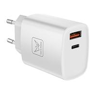 Caricatore Ricarica Rapida 30W Duo, Super Fast Charging 25W per Samsung Galaxy S22 Ultra/S22+/A73/A53/A33/A23/S21 Ultra/S21+/Z Flip 4/Z Fold 4/S20, 20W Caricabatterie Rapido per iPhone (Senza Cavo)