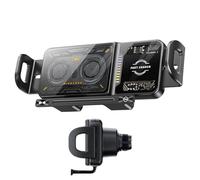 Caricatore senza fili per auto, supporto di ricarica rapida da 20 W, supporto per telefono da auto, rotazione a 90 gradi, con luce LED, per ventilazione, cruscotto, parabrezza e viaggi