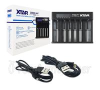 Caricatore Smart LCD USB XTAR Queen Ant MC6 Per Li-ion 650 16340 18350 26650