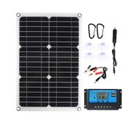 Caricatore Solare 15w 18v Dc Doppia Usb, Kit Portatile Nero | Monocristallino, Abs, Gomma e Rame, Configurazione Flessibile, per Auto e Camper in Esterno