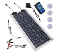 Caricatore solare - Caricabatterie a batteria per auto | Carico di caricamento 'auto | Batterie manutenzione Manutenzione 100 W | Supporto solare, doppio outlet,