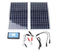 Caricatore solare da 10 W, 12 V, per barca, auto, camper, con diodo interno per prevenire il riflusso e il drenaggio della corrente notturna (doppio)