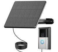 Caricatore solare e supporto per campanello per la porta USB-C più recente campanello della batteria, 6 W di ricarica continua, pannello regolabile impermeabile