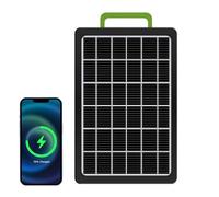 Caricatore Solare - Pannello Solare 15W Portatile | Fonte Di Alimentazione USB Impermeabile Ad Alta Efficienza Con Luce A LED, Fornitura Per Ventole Esterne, Dispositivi Telefonici, Attrezzatur