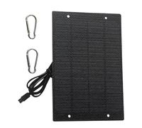 Caricatore Solare, Pannello Solare Portatile, Monocristallino Compatto, 50W, di Protezione Intelligente, Ideale per Viaggi Esterni, 7.8x5.24 Pollici, Colore Nero, 1 Pezzo