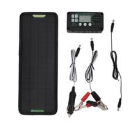 Caricatore solare portatile per auto - dimensioni 32 x 12 cm, 12 V, 5 W, massima efficienza, hardware a clip a coccodrillo | adattatore controller, berlina, batteria ricaricabile, peccato