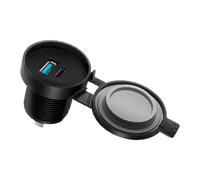 Caricatore Telefonico Per Auto,Per Ricarica Rapida Con Doppia Porta | Caricatore Rapido Impermeabile Per Veicoli,Per Telefono Tablet Motoveicolo Camion RV Uso Nautico Viaggi Esterno