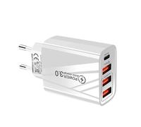 Caricatore Tipo C,Caricabatterie Rapido Multiporta - Convertitore Elettronico per Casa Ufficio Viaggi e Regalo