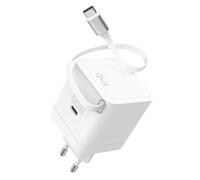 Caricatore TnB CHGAN65RTC GaN 65W 2 USB-C e USB-A Bianco