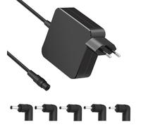 Caricatore universale AC da 65W 45W compatibile con Asus VivoBook ZenBook NoteBook A52F A53E A53S A54C A55A A56C A56CA Len-ovo IdeaPad Alimentatore (con 5 diversi connettori di facile sostituzione)