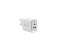 Conceptronic Caricabatterie ALTHEA21W65 65W GaN 3 porte (2x USB-C, 1x USB-A) QC3.0+PD3.0 Bianco
