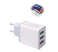 Caricatore USB 15 W 3 A Adattatore di Caricabatterie USB a 3 porte compatibile con iPhone 14 13 12 11 X Samsung Xiaomi tablet e altri dispositivi USB