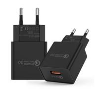 Caricatore USB, 18 W, Quick Charge 3.0, alimentatore di rete USB compatibile con Samsung Galaxy S22 S21 S20 FE S10 S9 S8 S7 A13 A71 A51, iPhone 11 12 13 14 15 Pro X 8 7, Huawei, Xiaomi (2)