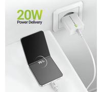 Caricatore USB 20W Mayaxess Bianco con Cavo USB-C 1m